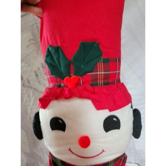 Folk art snowman hanging Xmas decor vintage - Picture 3 of 7